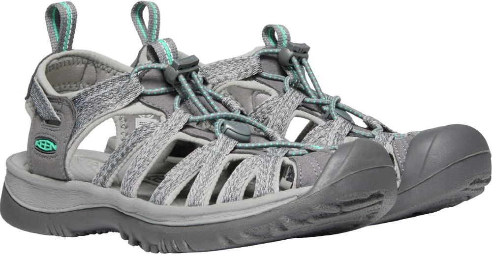 Keen Outdoor 'Keen' Women's Whisper Sandal - Medium Grey / Peacock Green 6 Keen Outdoor 'Keen' Women's Whisper Sandal - Medium Grey / Peacock Green