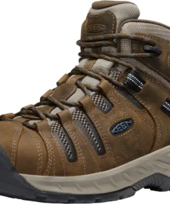 'Keen Utility' Men's Flint II Mid EH WP Steel Toe - Cascade Brown / Orion Blue