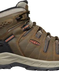 'Keen Utility' Men's Flint II Mid EH Soft Toe - Cascade Brown / Burnt Ochre