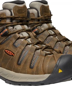 'Keen Utility' Men's Flint II Mid EH Soft Toe - Cascade Brown / Burnt Ochre 14 'Keen Utility' Men's Flint II Mid EH Soft Toe - Cascade Brown / Burnt Ochre