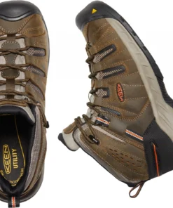 'Keen Utility' Men's Flint II Mid EH Soft Toe - Cascade Brown / Burnt Ochre 11 'Keen Utility' Men's Flint II Mid EH Soft Toe - Cascade Brown / Burnt Ochre