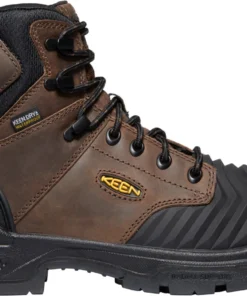 'Keen Utility' Men's 6" Portland Bellows Flex WP Carbon Toe - Dark Earth / Black