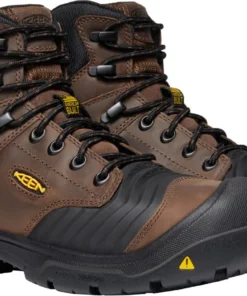 'Keen Utility' Men's 6" Portland Bellows Flex WP Carbon Toe - Dark Earth / Black