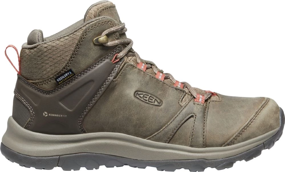 Keen Outdoor 'Keen' Women's Terradora Leather WP Mid Hiker - Brindle / Redwood 3 Keen Outdoor 'Keen' Women's Terradora Leather WP Mid Hiker - Brindle / Redwood