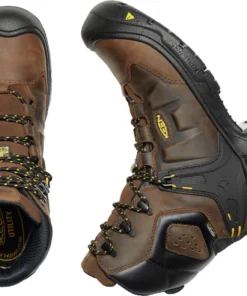 'Keen Utility' Men's 8" Dover EH WP Carbon Toe - Dark Earth / Black