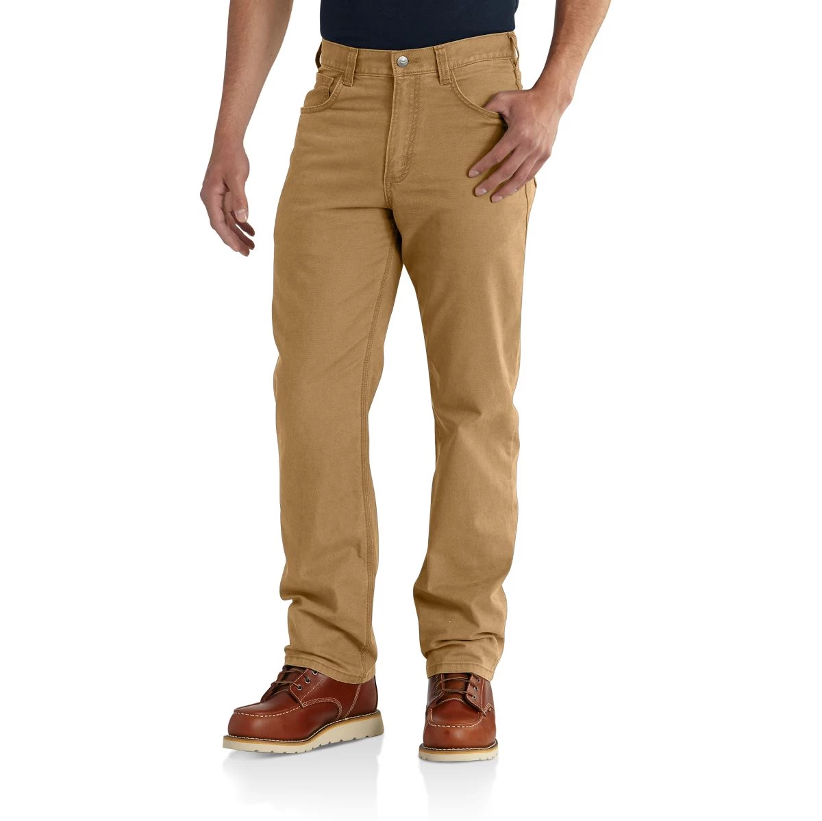 'Carhartt' Men's Rugged Flex® Flex Relaxed Canvas 5-Pocket Pant - Hickory 3 'Carhartt' Men's Rugged Flex® Flex Relaxed Canvas 5-Pocket Pant - Hickory