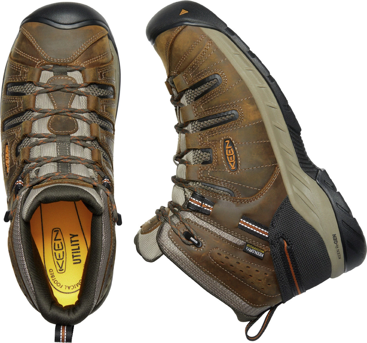 'Keen Utility' Men's Flint II Mid EH WP Soft Toe - Black Olive / Brindle 4 'Keen Utility' Men's Flint II Mid EH WP Soft Toe - Black Olive / Brindle