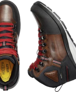 'Keen Utility' Men's Red Hook EH WP Mid Hiker Soft Toe - Tobacco / Black