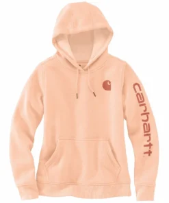 'Carhartt' Women's Clarksburg Logo Hoodie - Cantaloupe