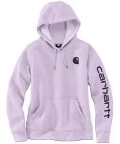 'Carhartt' Women's Relaxed Fit Midweight Graphic Pullover - Amethyst Fog