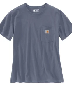 'Carhartt' Women's Lightweight Pocket T-Shirt - Folkstone Grey Heather