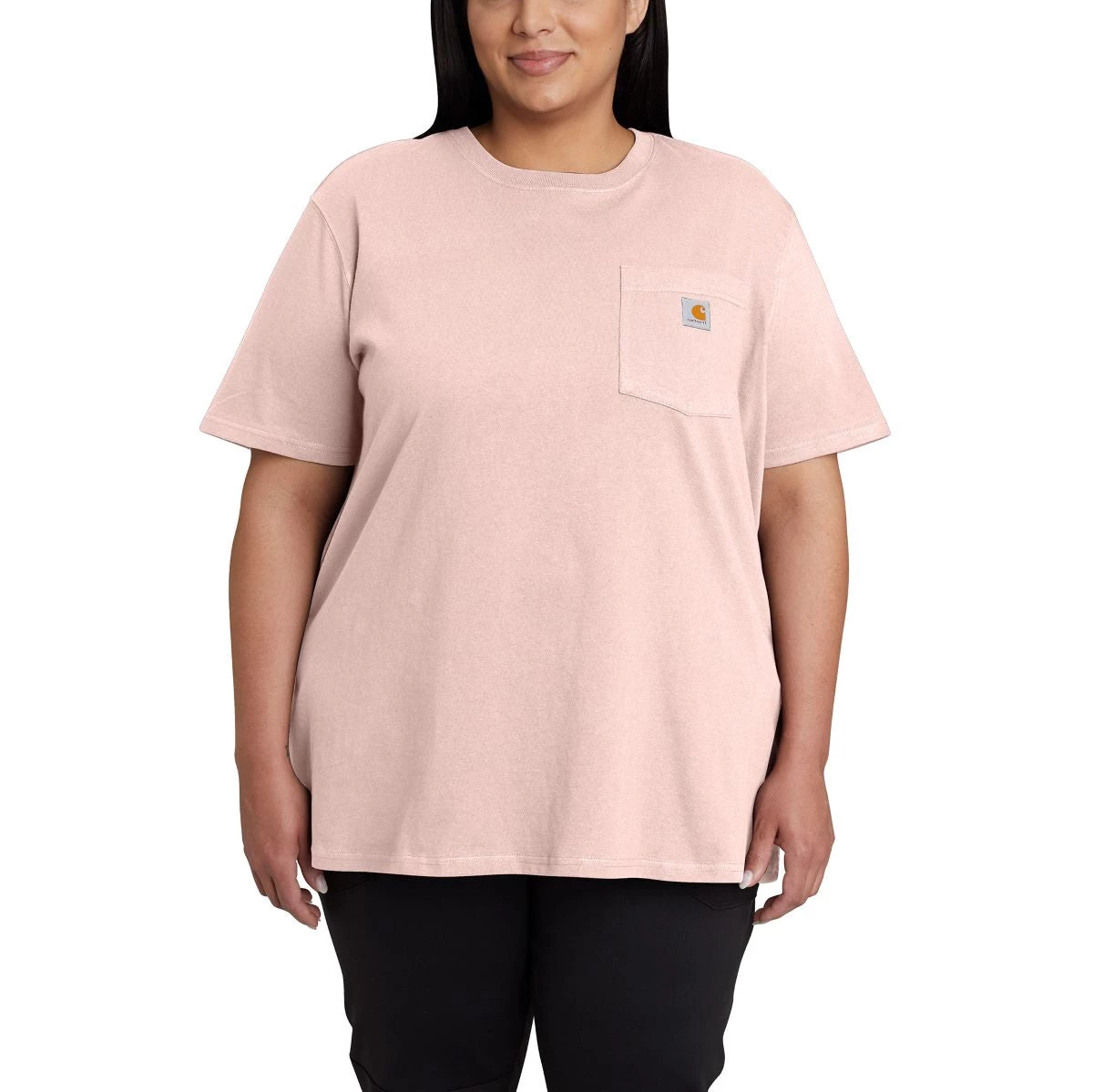 'Carhartt' Women's Lightweight Pocket T-Shirt - Ash Rose 3 'Carhartt' Women's Lightweight Pocket T-Shirt - Ash Rose