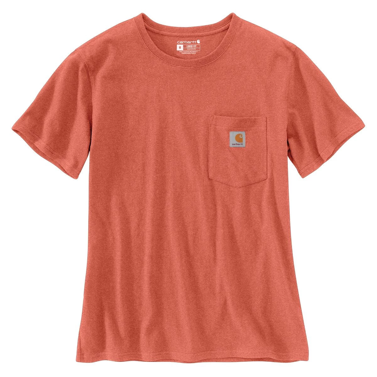 'Carhartt' Women's Lightweight Pocket T-Shirt - Earthen Clay Heather 3 'Carhartt' Women's Lightweight Pocket T-Shirt - Earthen Clay Heather