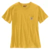 'Carhartt' Women's Lightweight Pocket T-Shirt - Dijon Heather 2 'Carhartt' Women's Lightweight Pocket T-Shirt - Dijon Heather