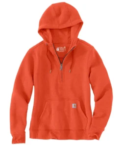 'Carhartt' Women's Clarksburg 1/2 Zip Sweatshirt - Earthen Clay Heather