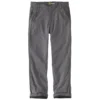 'Carhartt' Men's Rugged Flex Rigby Dungaree Flannel Lined Pant - Gravel