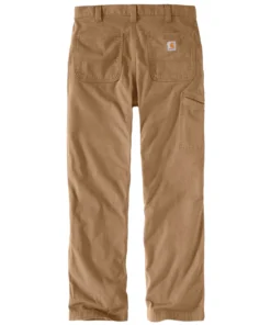 'Carhartt' Men's Rugged Flex Rigby Dungaree Flannel Lined Pant - Dark Khaki