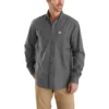 'Carhartt' Men's Rugged Flex®Rigby Work Shirt - Gravel