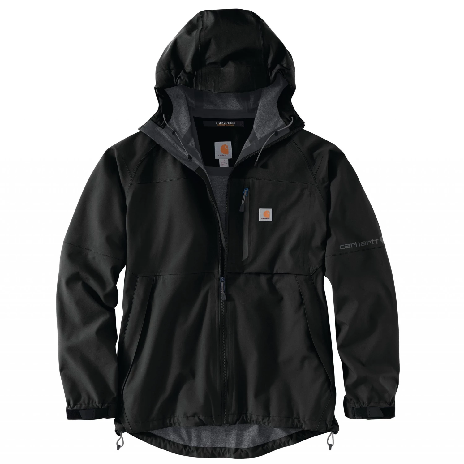 'Carhartt' Men's Storm Defender® Midweight WP Hooded Jacket - Black 3 'Carhartt' Men's Storm Defender® Midweight WP Hooded Jacket - Black
