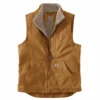 'Carhartt' Men's Duck Sherpa Lined Vest - Carhartt Brown