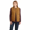 'Carhartt' Women's Rugged Flex Canvas Insulated Rib Collar Vest - Carhartt Brown