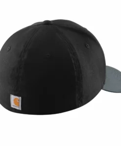 'Carhartt' Men's Rugged Flex Cap With Patch Logo - Black 5 'Carhartt' Men's Rugged Flex Cap With Patch Logo - Black