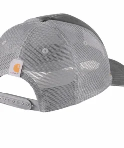 'Carhartt' Canvas Mesh Back Quality Graphic Cap - Charcoal