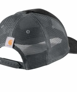 'Carhartt' Canvas Mesh Back Quality Graphic Cap - Black