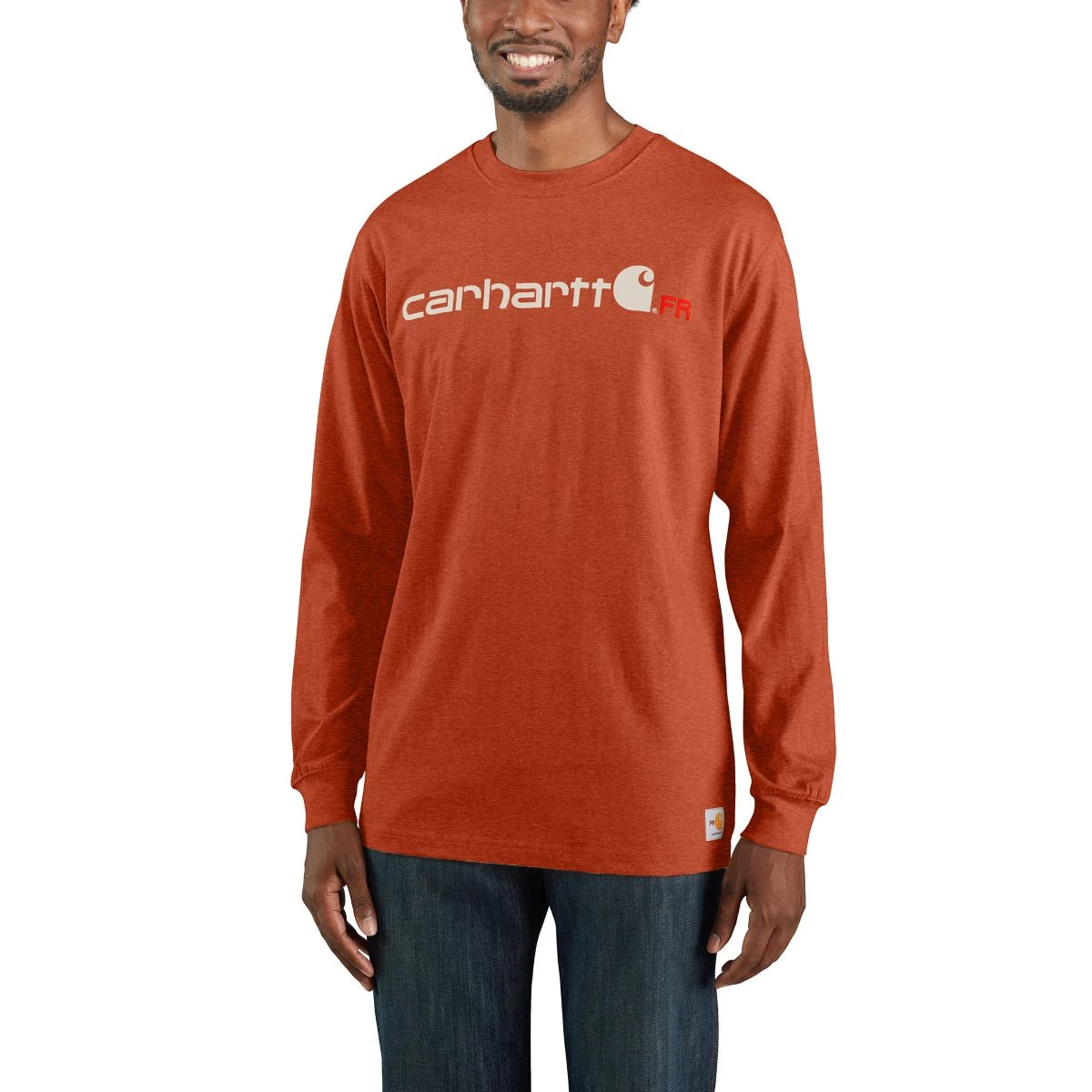 'Carhartt' Men's Flame Resistant Midweight Logo T-Shirt - Jasper Heather 3 'Carhartt' Men's Flame Resistant Midweight Logo T-Shirt - Jasper Heather