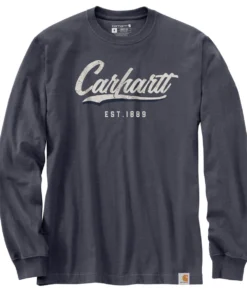 'Carhartt' Men's Heavyweight Hand Painted Graphic T-Shirt - Bluestone Heather