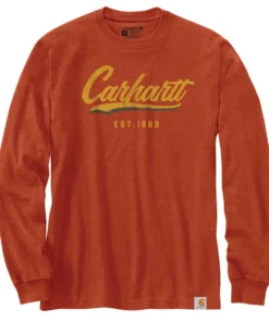 'Carhartt' Men's Heavyweight Hand Painted Graphic T-Shirt - Jasper Heather