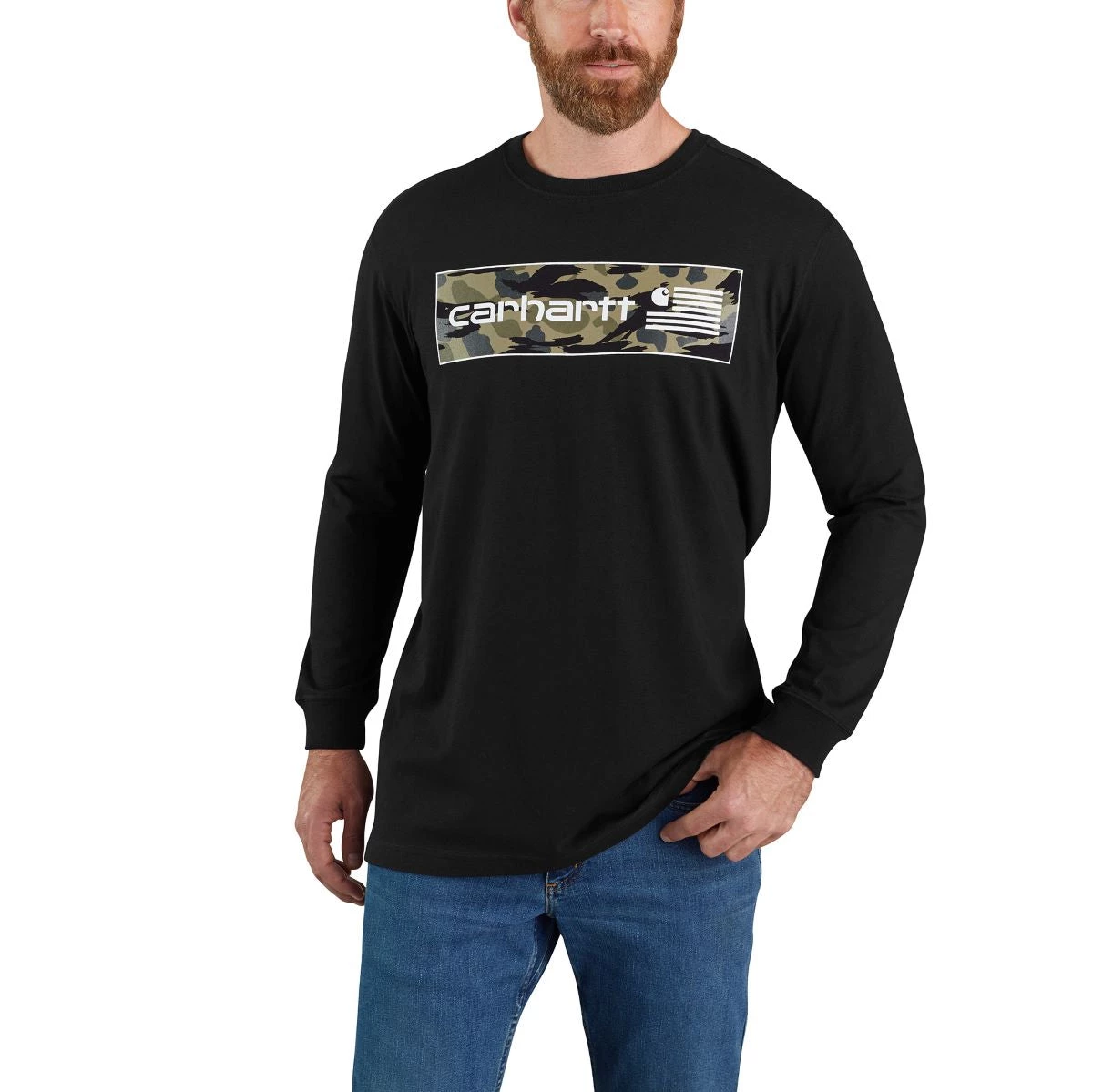 'Carhartt' Men's Midweight USA Flag Graphic T-Shirt - Black 3 'Carhartt' Men's Midweight USA Flag Graphic T-Shirt - Black