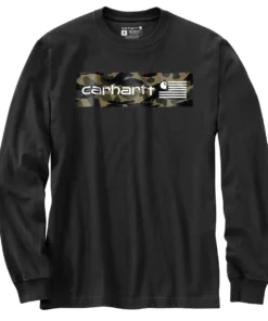 'Carhartt' Men's Midweight USA Flag Graphic T-Shirt - Black 7 'Carhartt' Men's Midweight USA Flag Graphic T-Shirt - Black