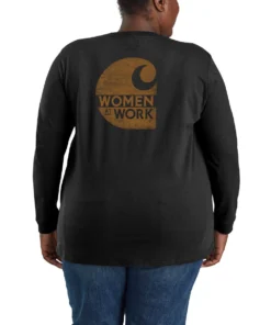 'Carhartt' Women's Heavyweight "Women At Work" Pocket T-Shirt - Black