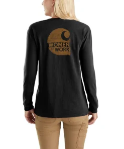 'Carhartt' Women's Heavyweight "Women At Work" Pocket T-Shirt - Black
