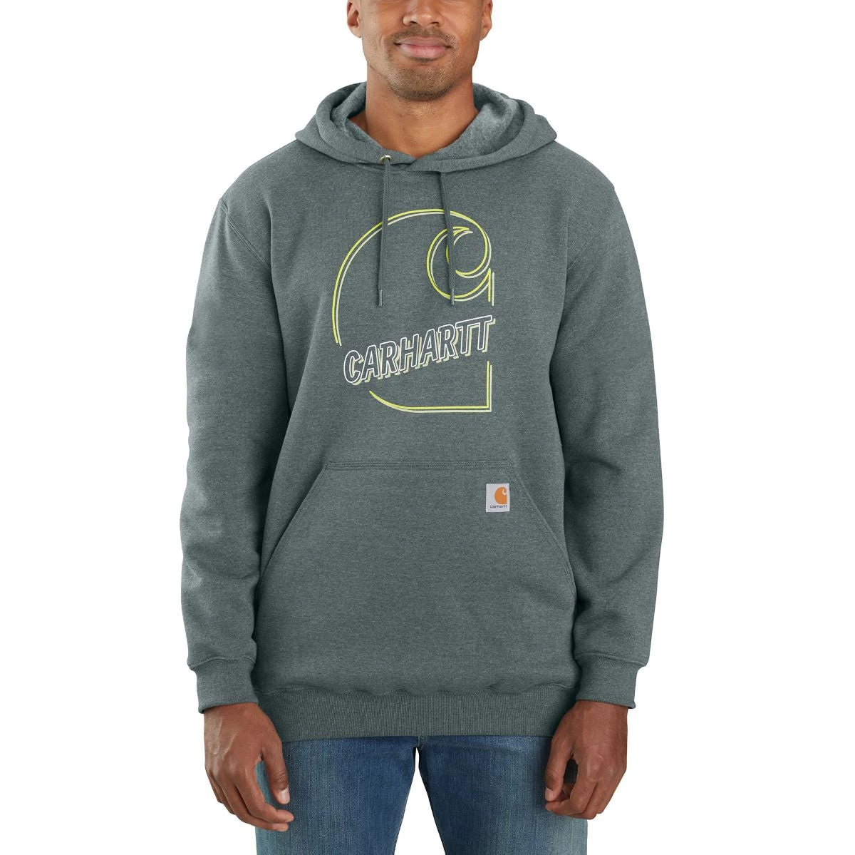 'Carhartt' Men's Loose Fit Midweight Graphic Sweatshirt - Elm Heather 3 'Carhartt' Men's Loose Fit Midweight Graphic Sweatshirt - Elm Heather