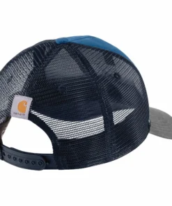 'Carhartt' Men's Canvas Mesh-Back Workwear Patch Cap - Blue Lagoon