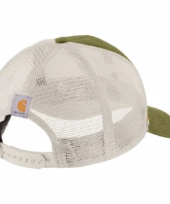 'Carhartt' Men's Canvas Mesh-Back Workwear Patch Cap - True Olive