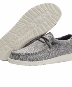 'Hey Dude' Men's Wally Print - Geo Grey