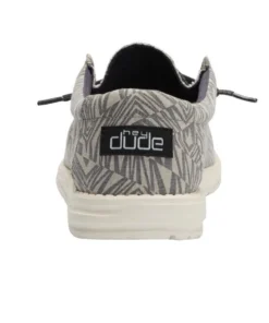 'Hey Dude' Men's Wally Print - Geo Grey