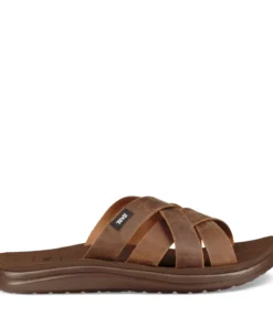 'Teva' Men's Voya Leather Slide - Pecan 11 'Teva' Men's Voya Leather Slide - Pecan