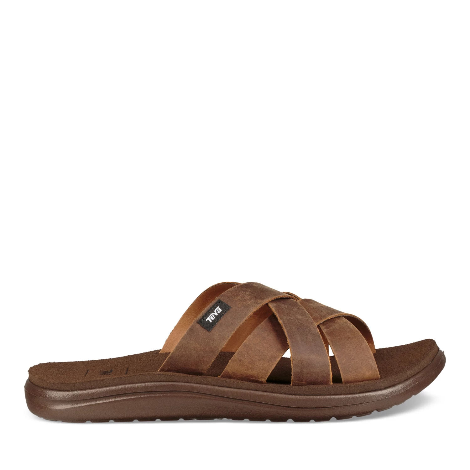 'Teva' Men's Voya Leather Slide - Pecan 6 'Teva' Men's Voya Leather Slide - Pecan