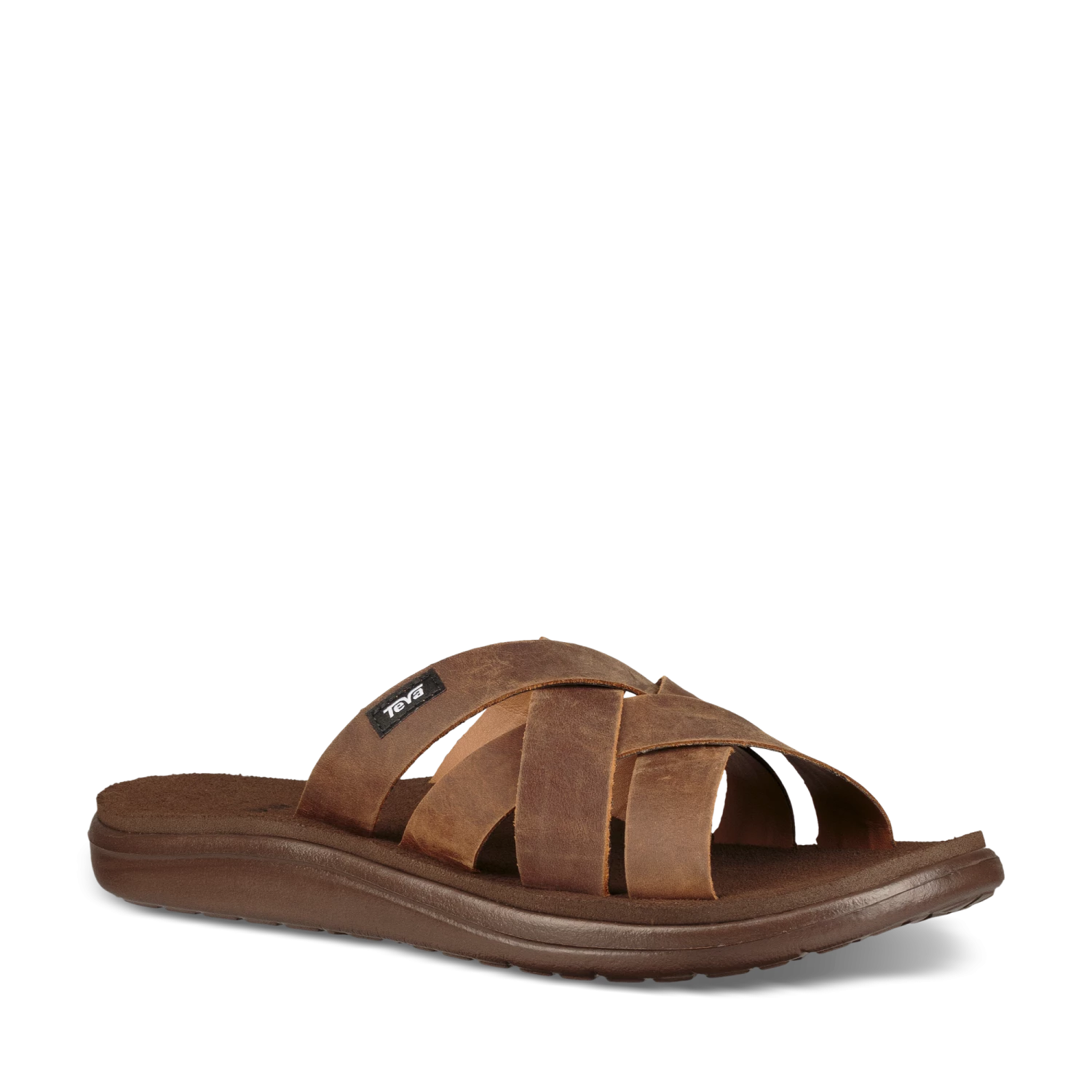 'Teva' Men's Voya Leather Slide - Pecan 3 'Teva' Men's Voya Leather Slide - Pecan