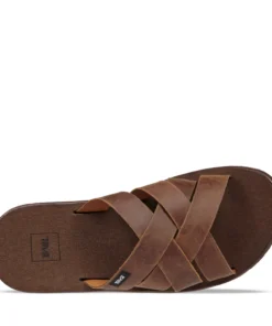 'Teva' Men's Voya Leather Slide - Pecan