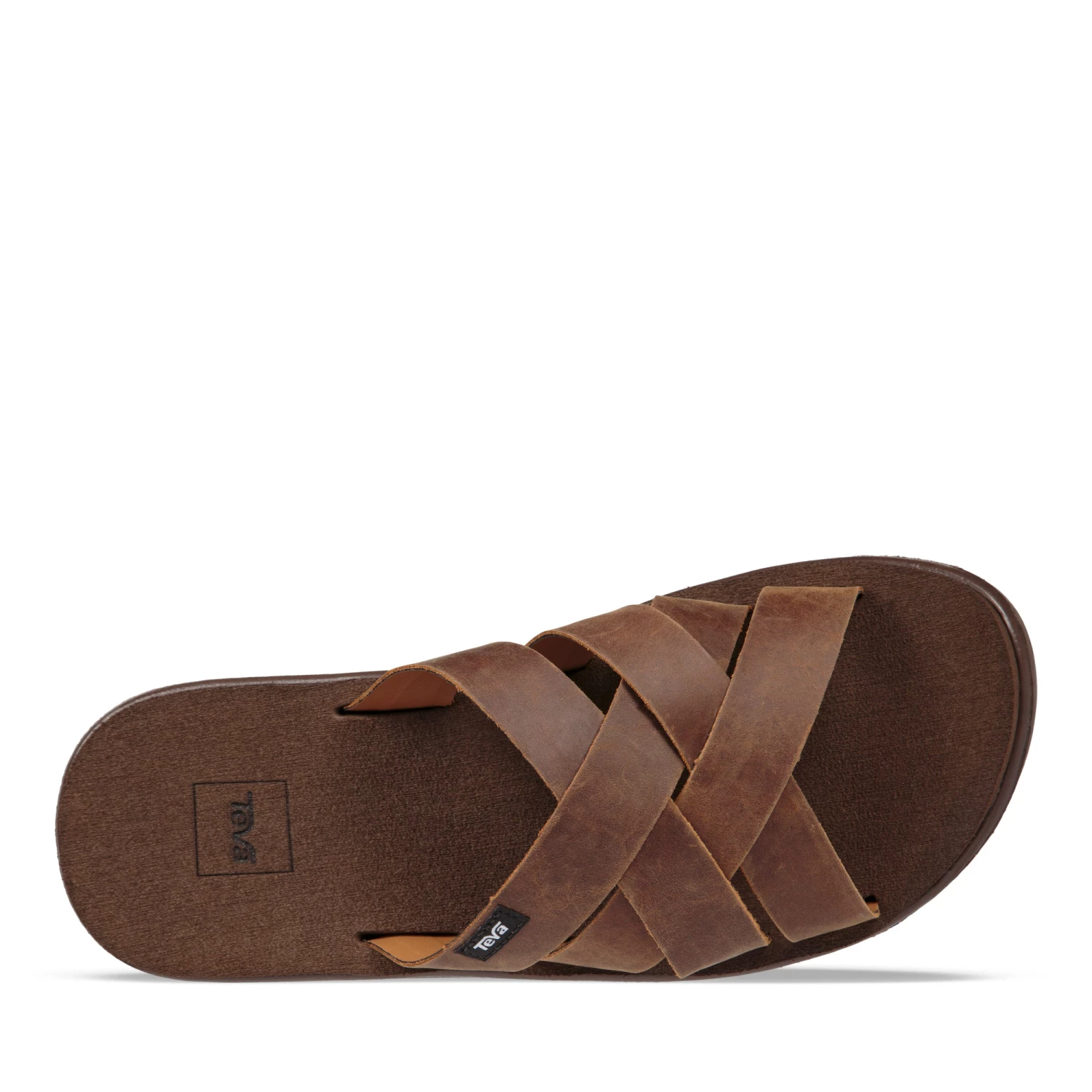 'Teva' Men's Voya Leather Slide - Pecan 4 'Teva' Men's Voya Leather Slide - Pecan
