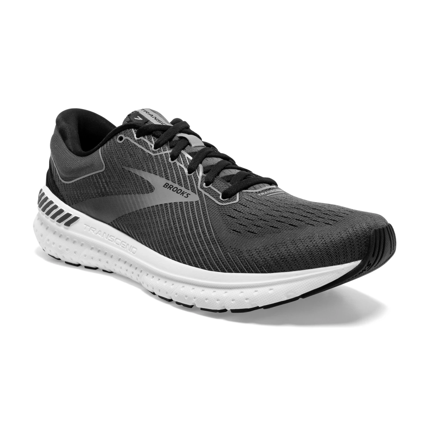 'Brooks' Men's Transcend 7 - Black / Grey 4 'Brooks' Men's Transcend 7 - Black / Grey