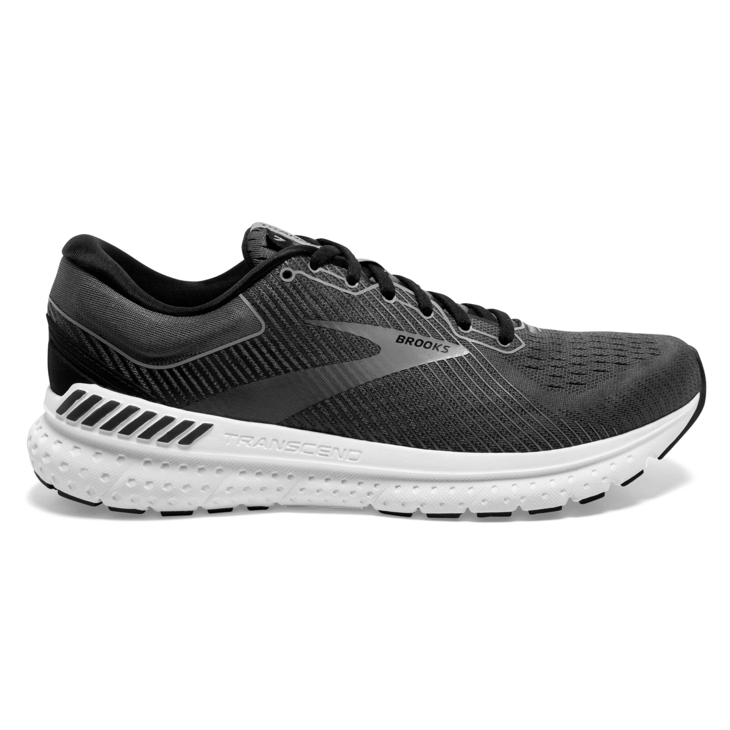 'Brooks' Men's Transcend 7 - Black / Grey 3 'Brooks' Men's Transcend 7 - Black / Grey