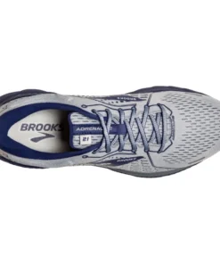 'Brooks' Men's Adrenaline GTS 21 - Grey / Tradewinds / Deep Cobalt