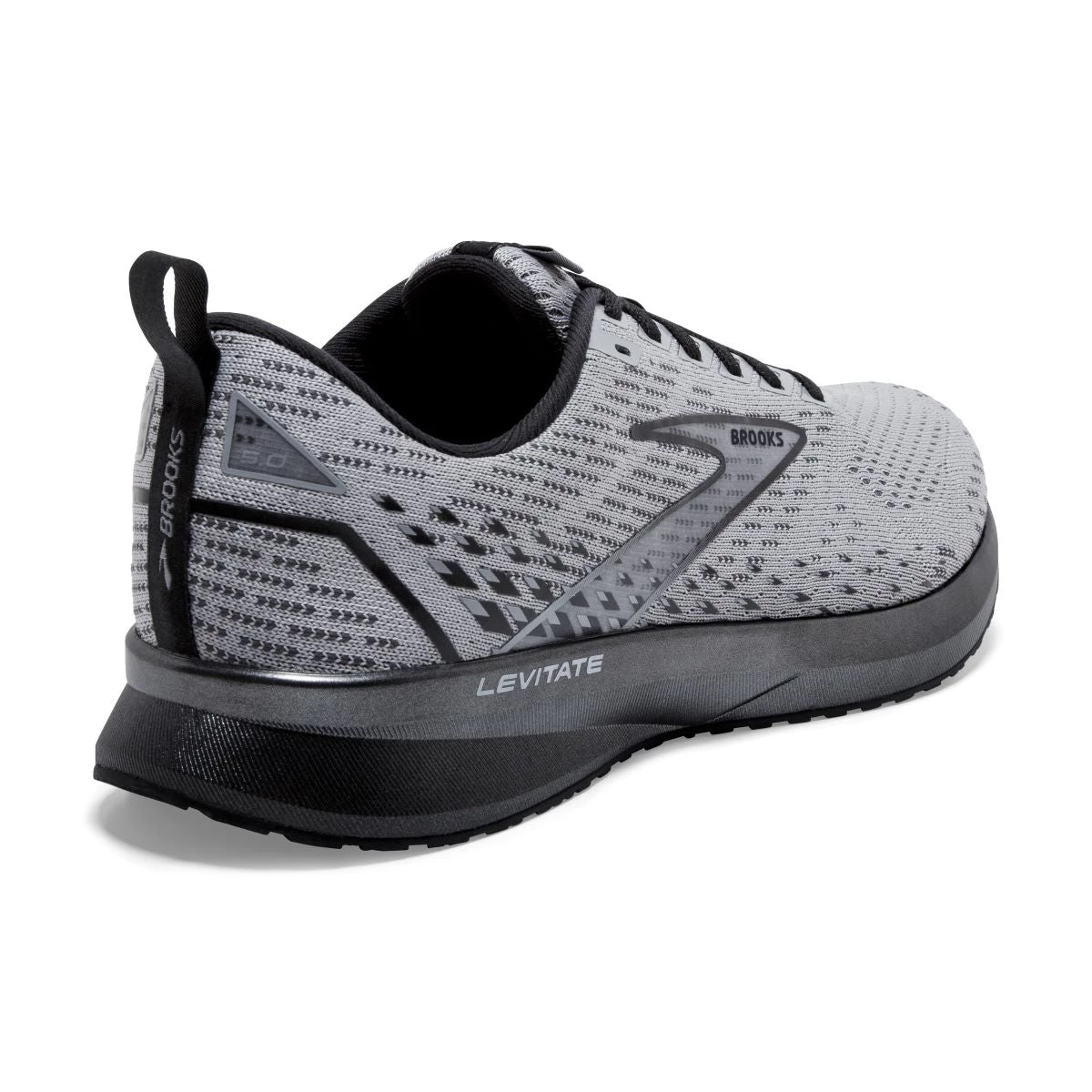 'Brooks' Men's Levitate 5 - Grey / Blackened Pearl / Black 8 'Brooks' Men's Levitate 5 - Grey / Blackened Pearl / Black