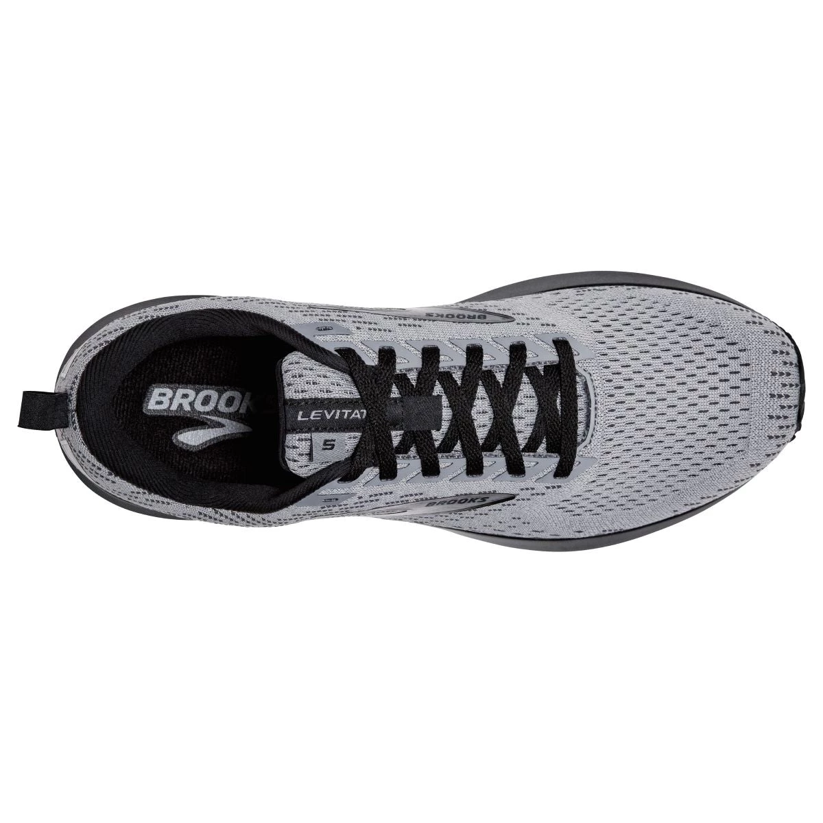 'Brooks' Men's Levitate 5 - Grey / Blackened Pearl / Black 5 'Brooks' Men's Levitate 5 - Grey / Blackened Pearl / Black